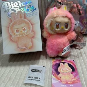 LOYALTY -Big Into Energy Labubu. New. Pink/yellow.Box and bag opened to verify.